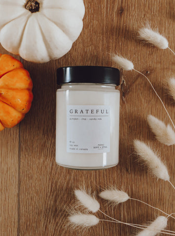 "Grateful" Candle