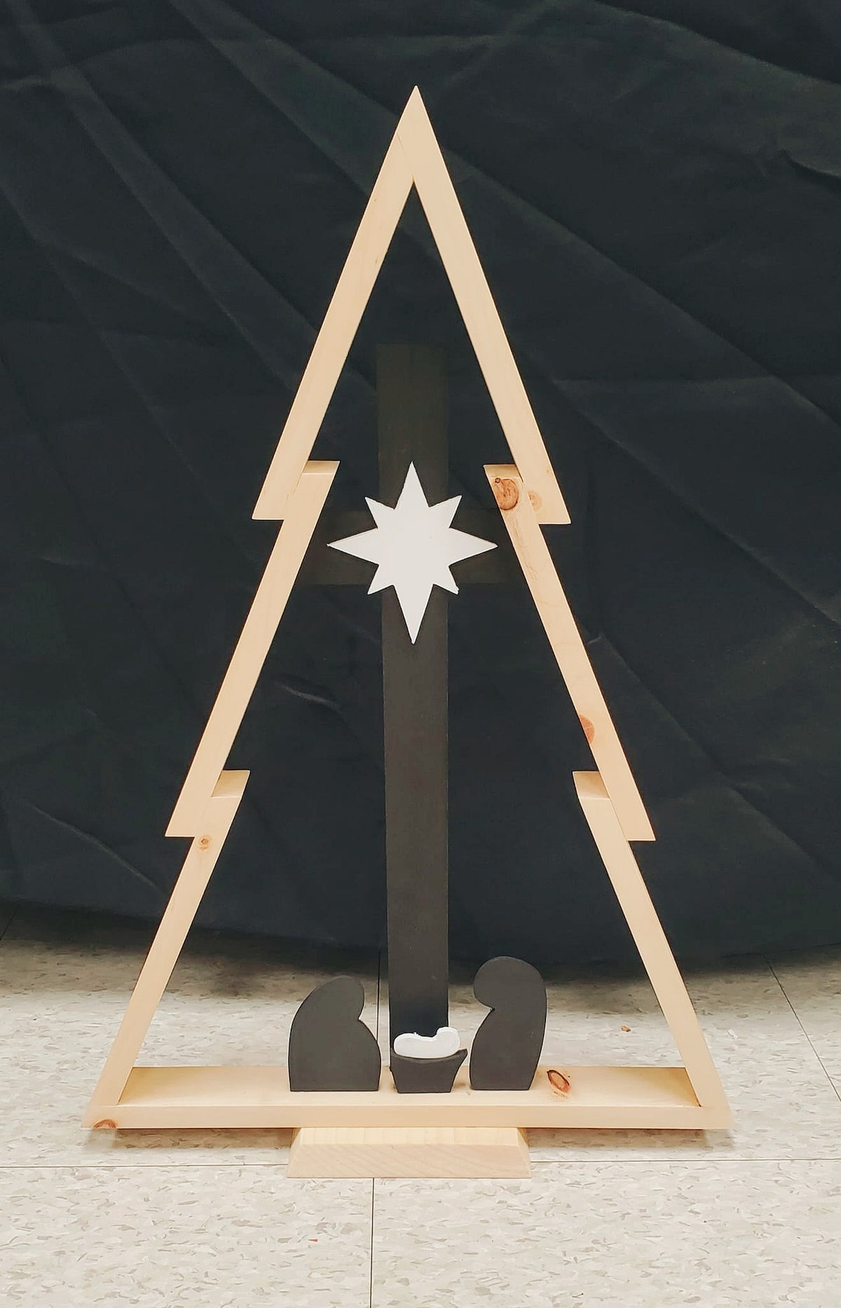 Wooden Christmas Tree Decor