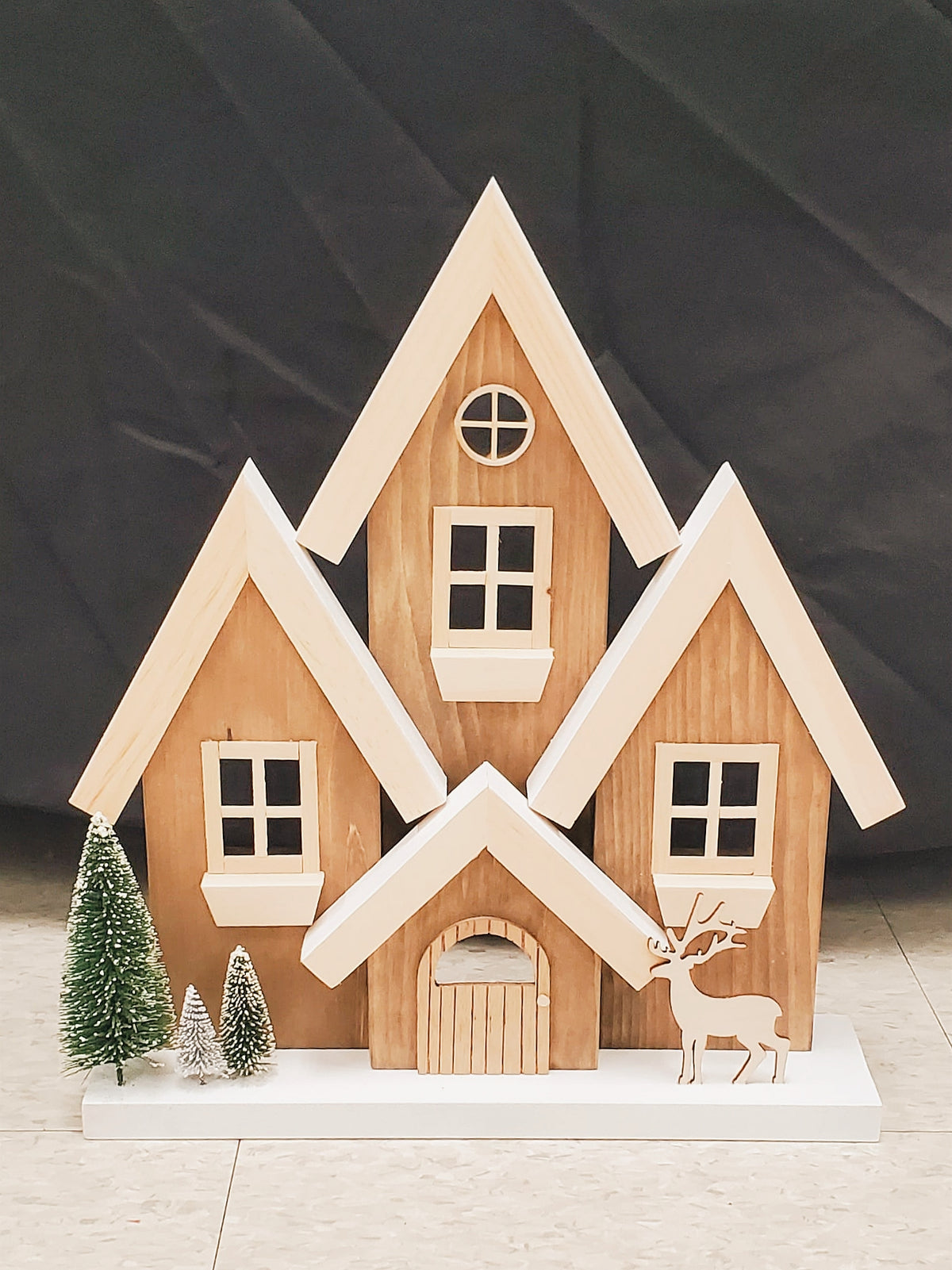 Wooden Christmas Village Decor (4)