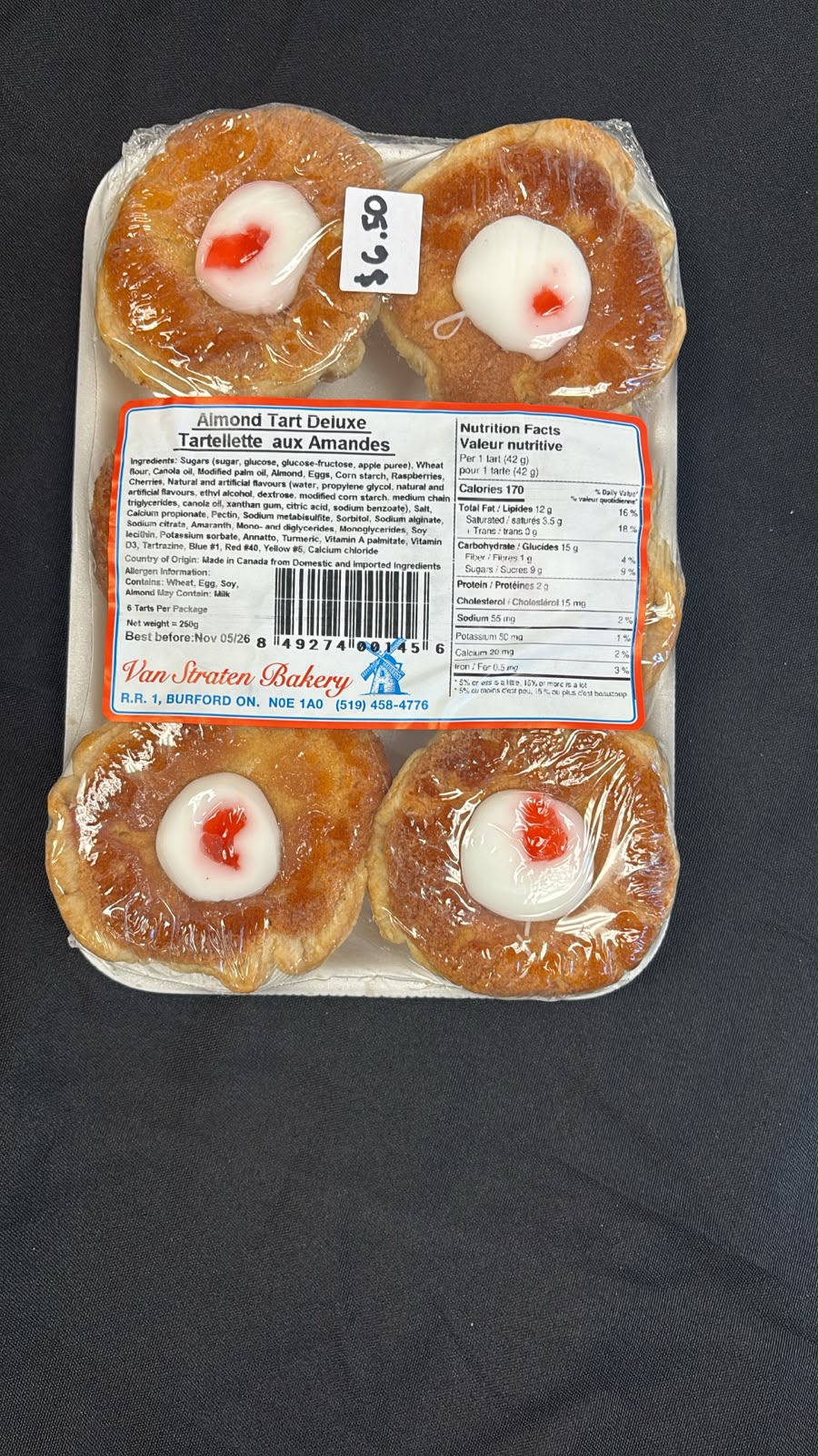 Almond Tart Deluxe Trays (6 each)
