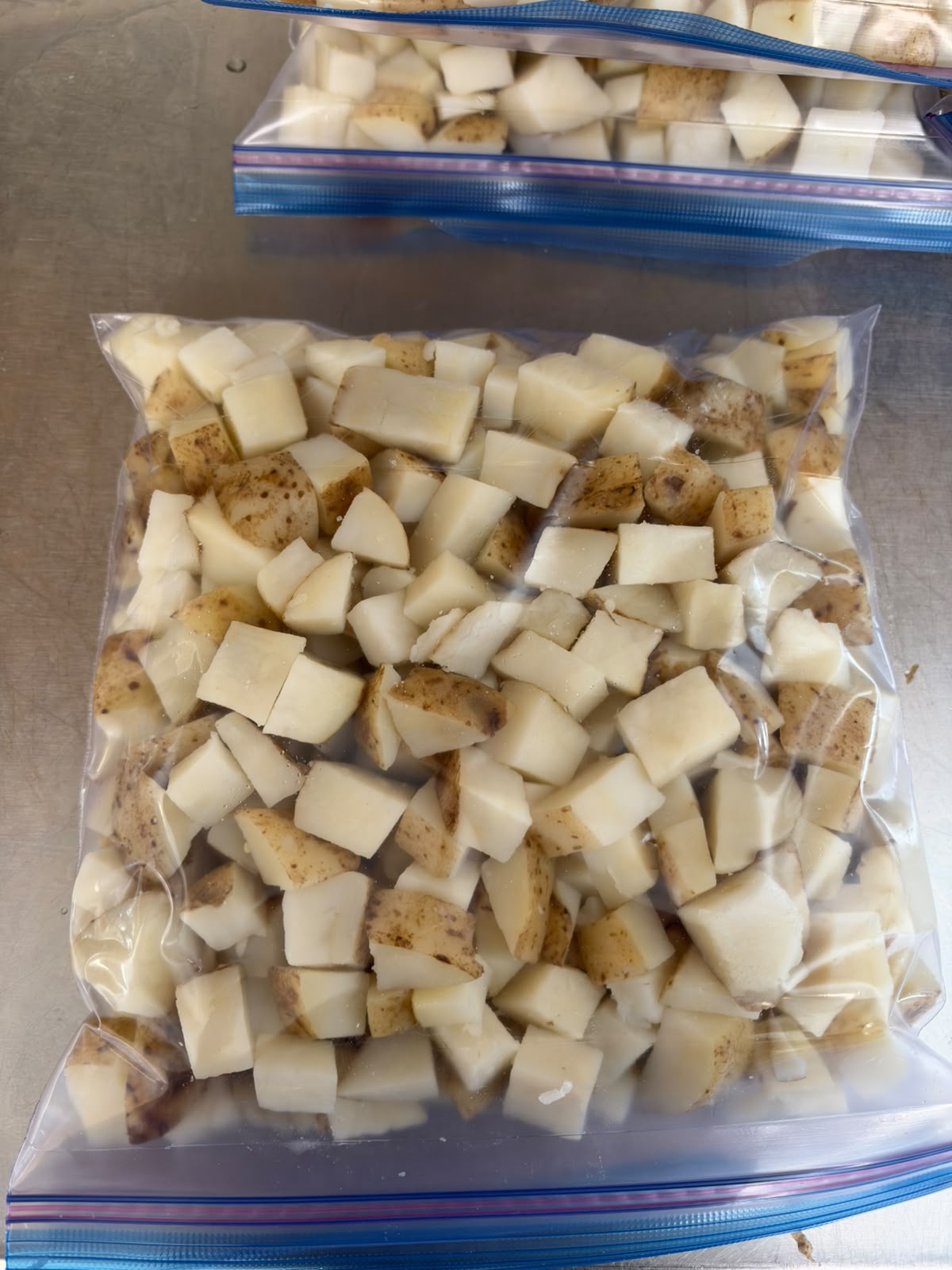 Frozen, Blanched, Chopped Potatoes