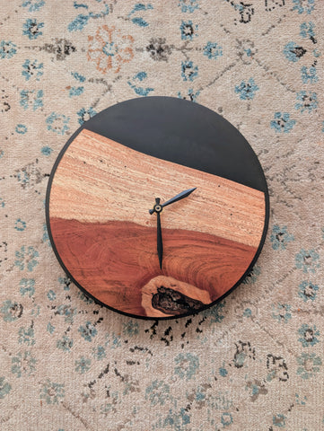 10" Handcrafted Wooden Clock