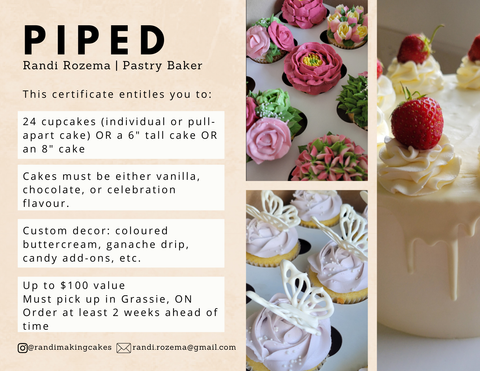 24 Cupcakes or a Cake by Piped