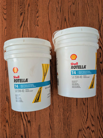 2 x 5 Gallon pails of 15W-40 (1)