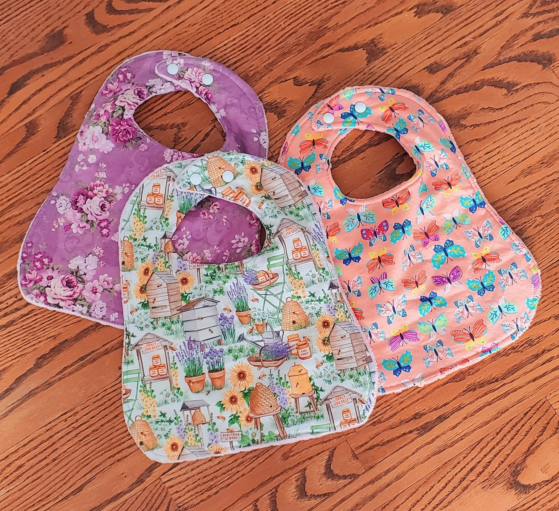 3 Handmade Bibs