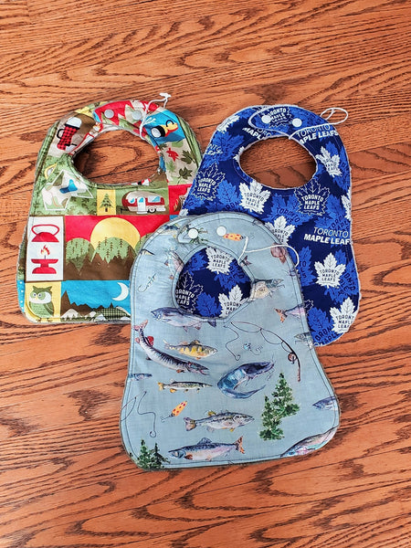 3 Handmade Boy Bibs