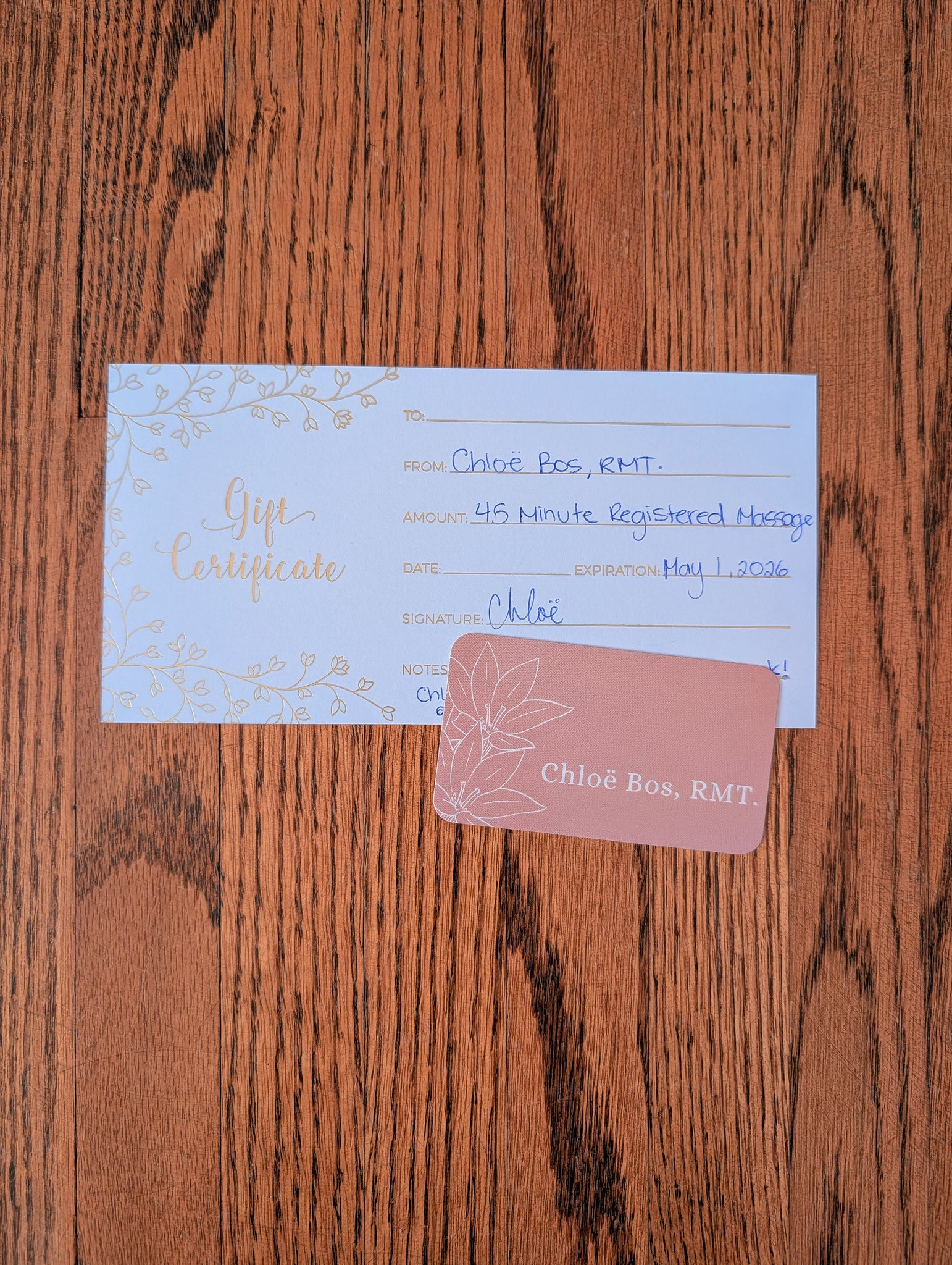 45 Min Massage - Chloe Bos