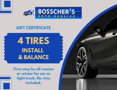 4 tires (all-season or winter)- Bosscher's Auto