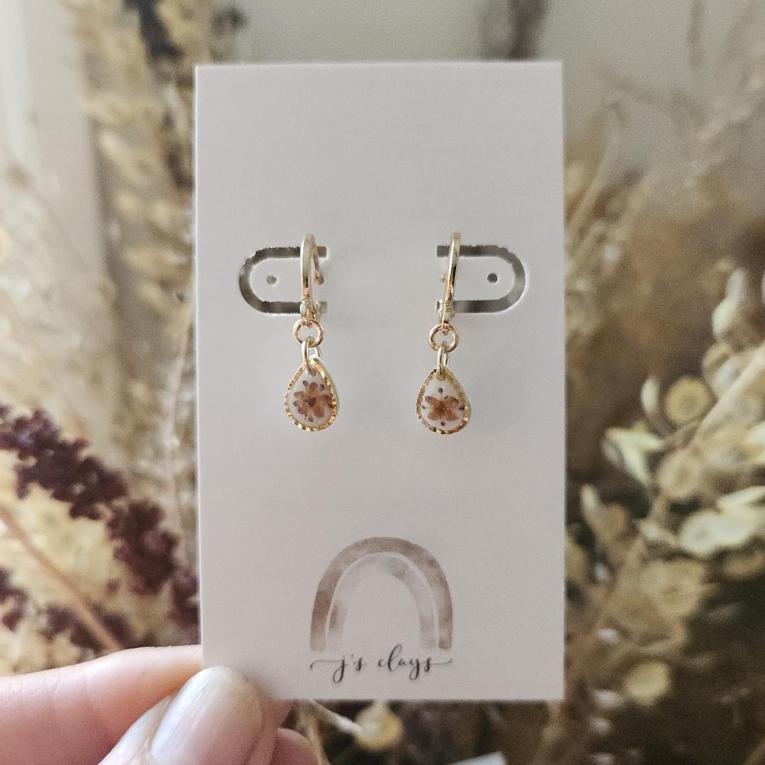 Floral Polymer Clay Earrings