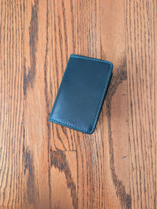 Handmade Black Leather Card Wallet
