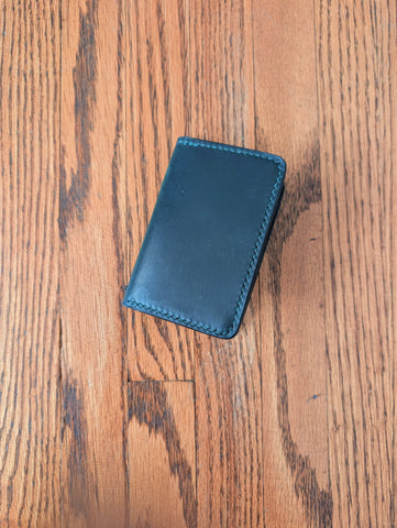 Handmade Black Leather Card Wallet