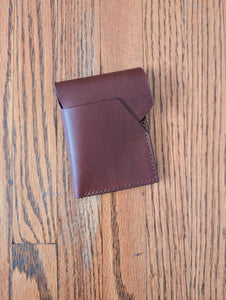 Handmade Brown Leather Card Wallet