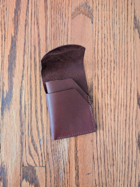 Handmade Brown Leather Card Wallet