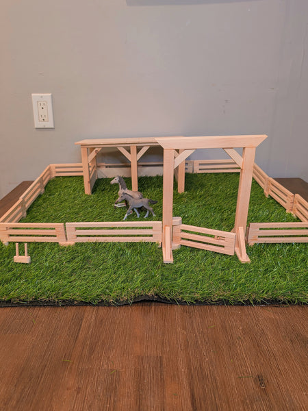 Horse Paddock with Stable and Gate