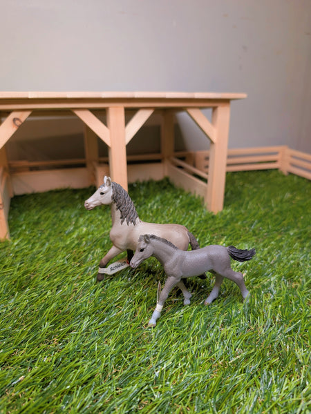 Horse Paddock with Stable and Gate