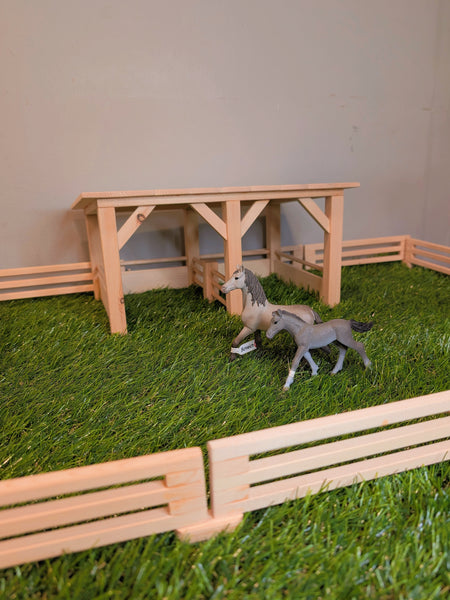 Horse Paddock with Stable and Gate