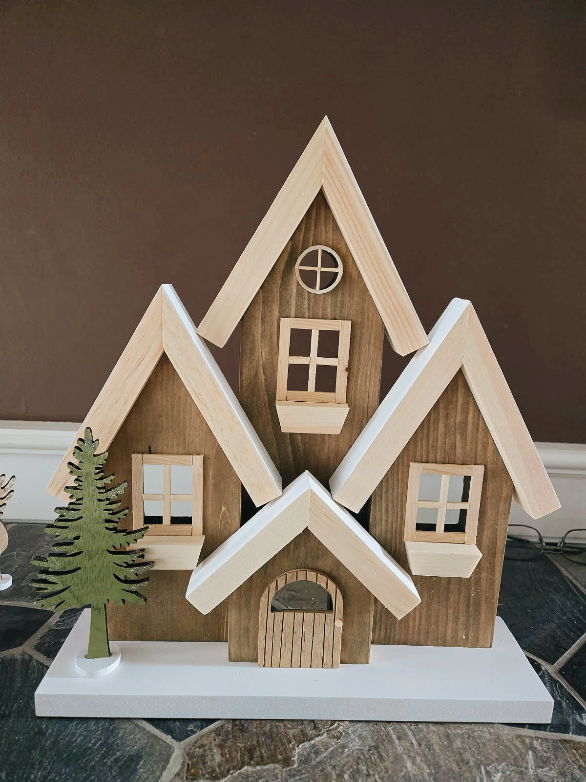 Wooden Christmas Village Decor (1)