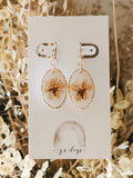 Floral Polymer Clay Oval Earrings