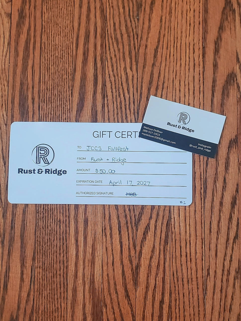Rust & Ridge $50 Gift Certificate