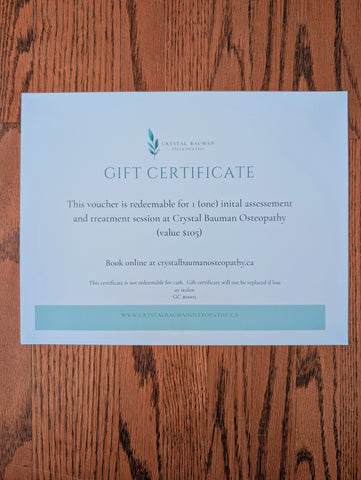 Initial Osteopathic Assessment and Treatment