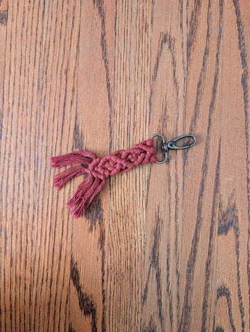 Macrame Rust Keychain