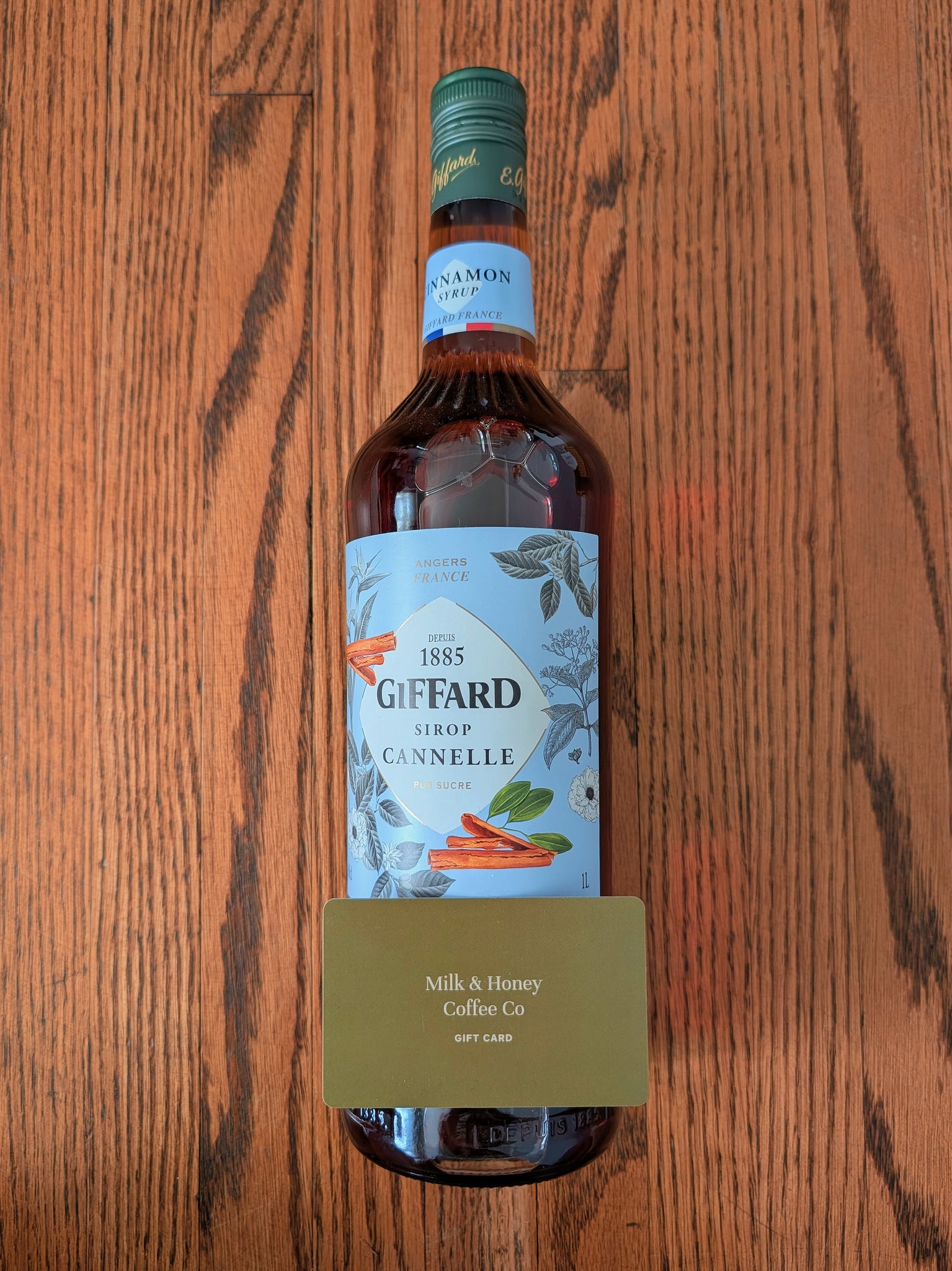 Milk & Honey $25 Gift card and 1L Cinnamon syrup