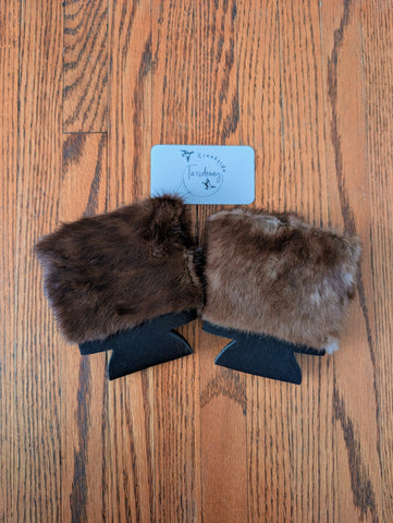 Mink Beer Koozies x2 (dark)