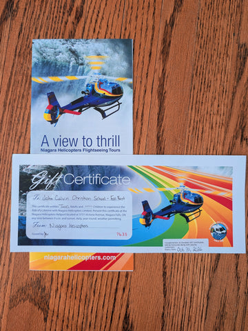 Niagara Helicopter Tour - 2 adult passes ($406)