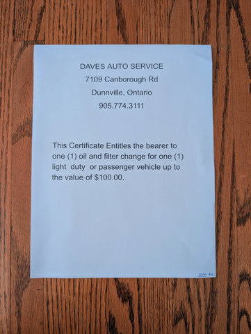 Oil Change up to $100 Value (2)