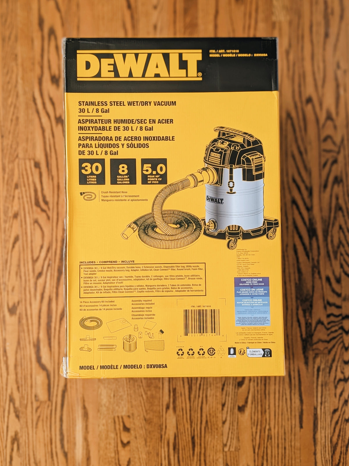DeWalt Stainless Steel Wet/Dry Vacuum