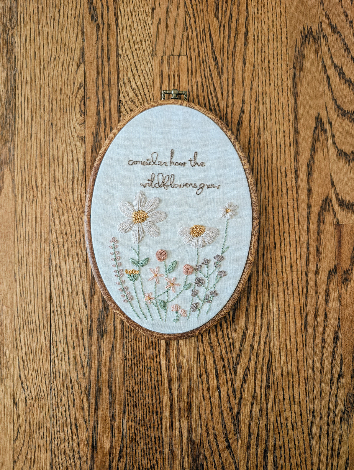 Embroidered Wildflowers Hoop