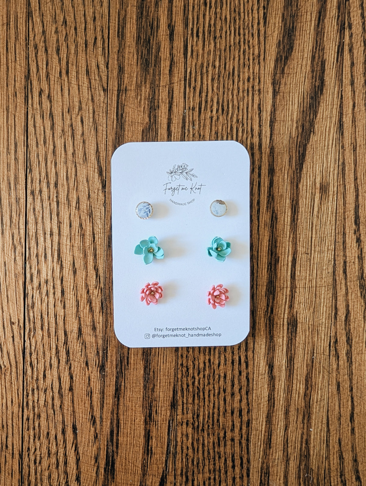 3 Pack Stud Earrings