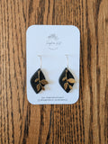 Black and Gold Leaf Hoops