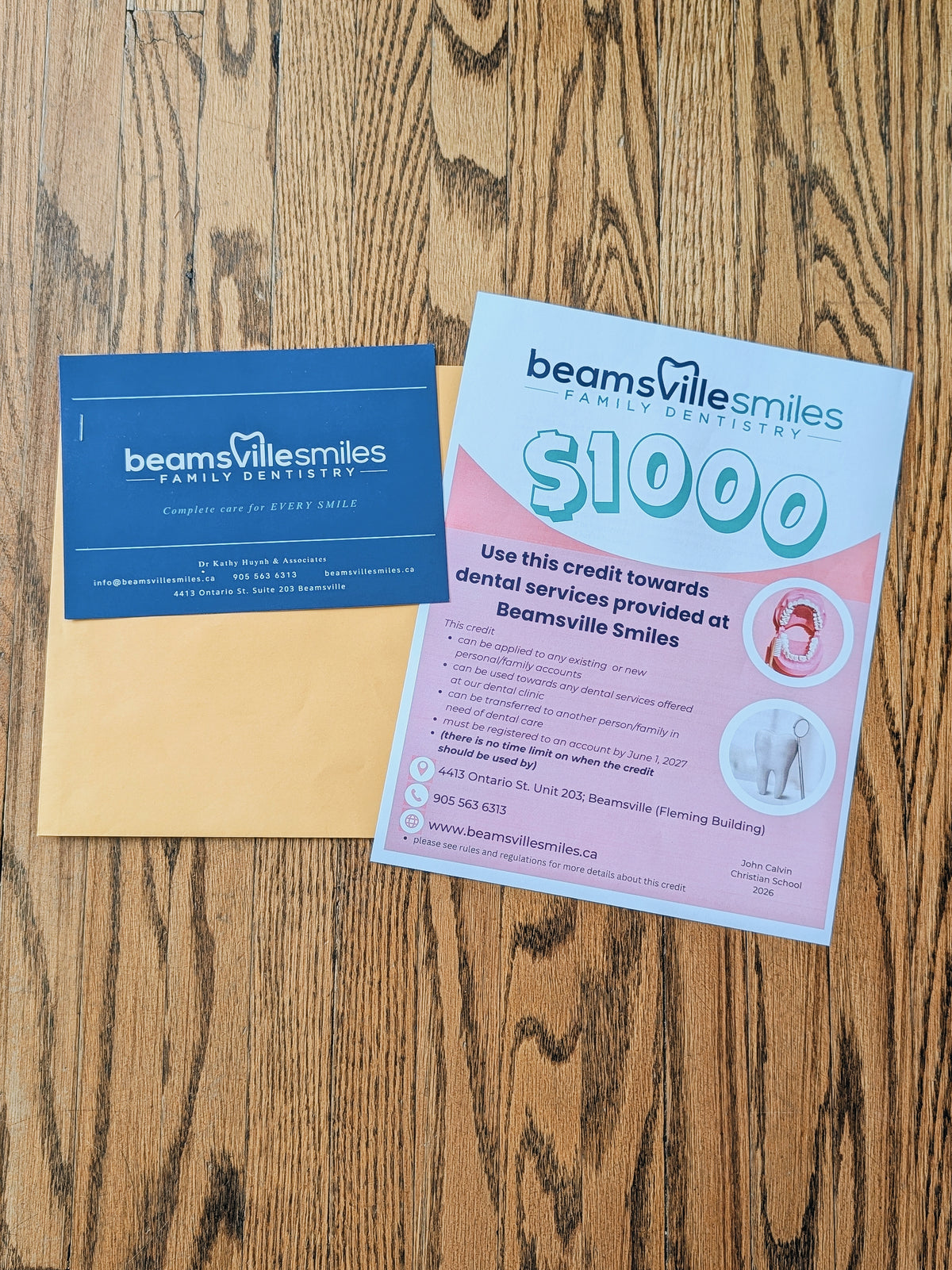 $1000 Voucher - Beamsville Smiles Dentistry
