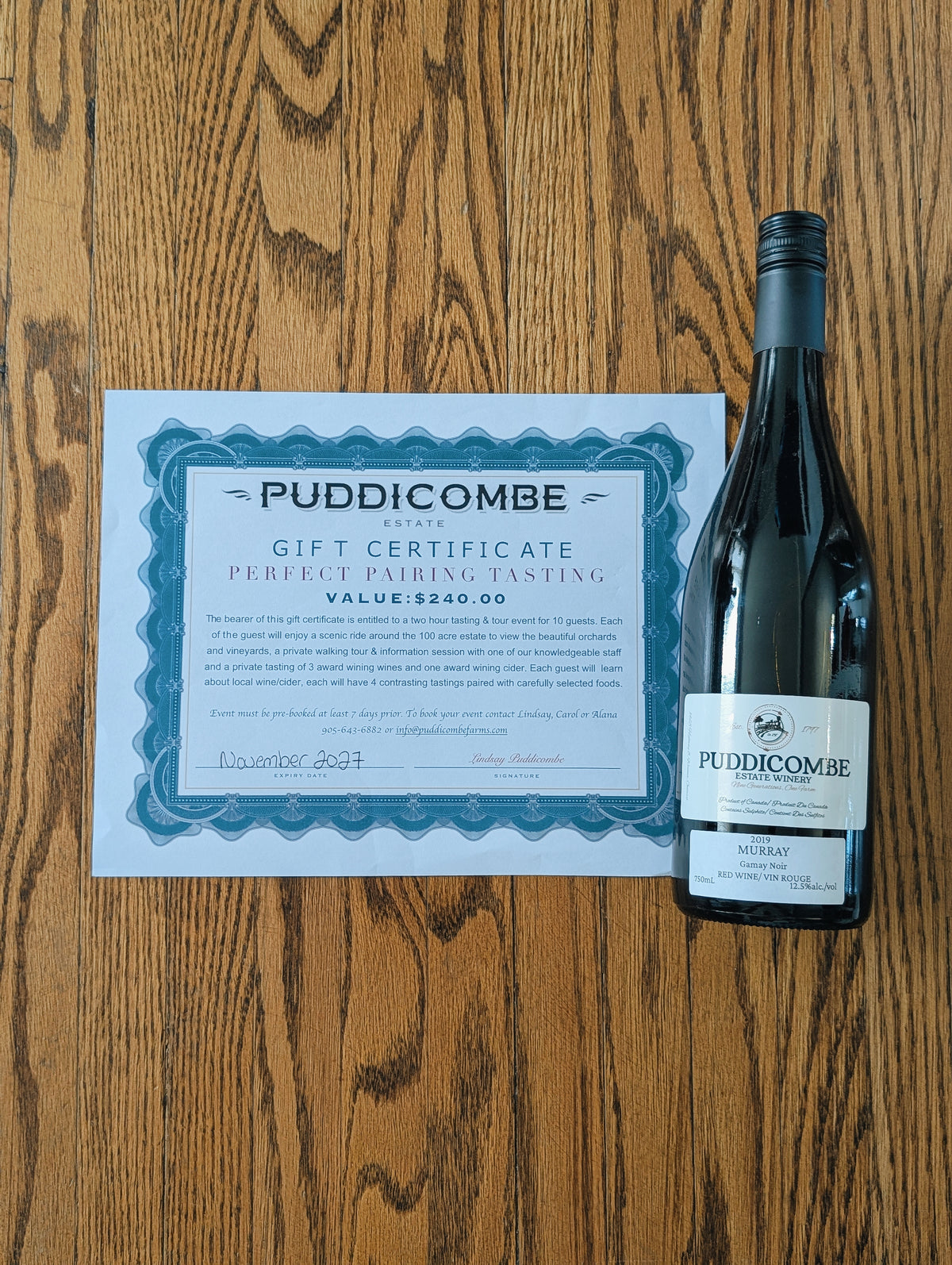 Puddicombe Estate Tour & Tasting