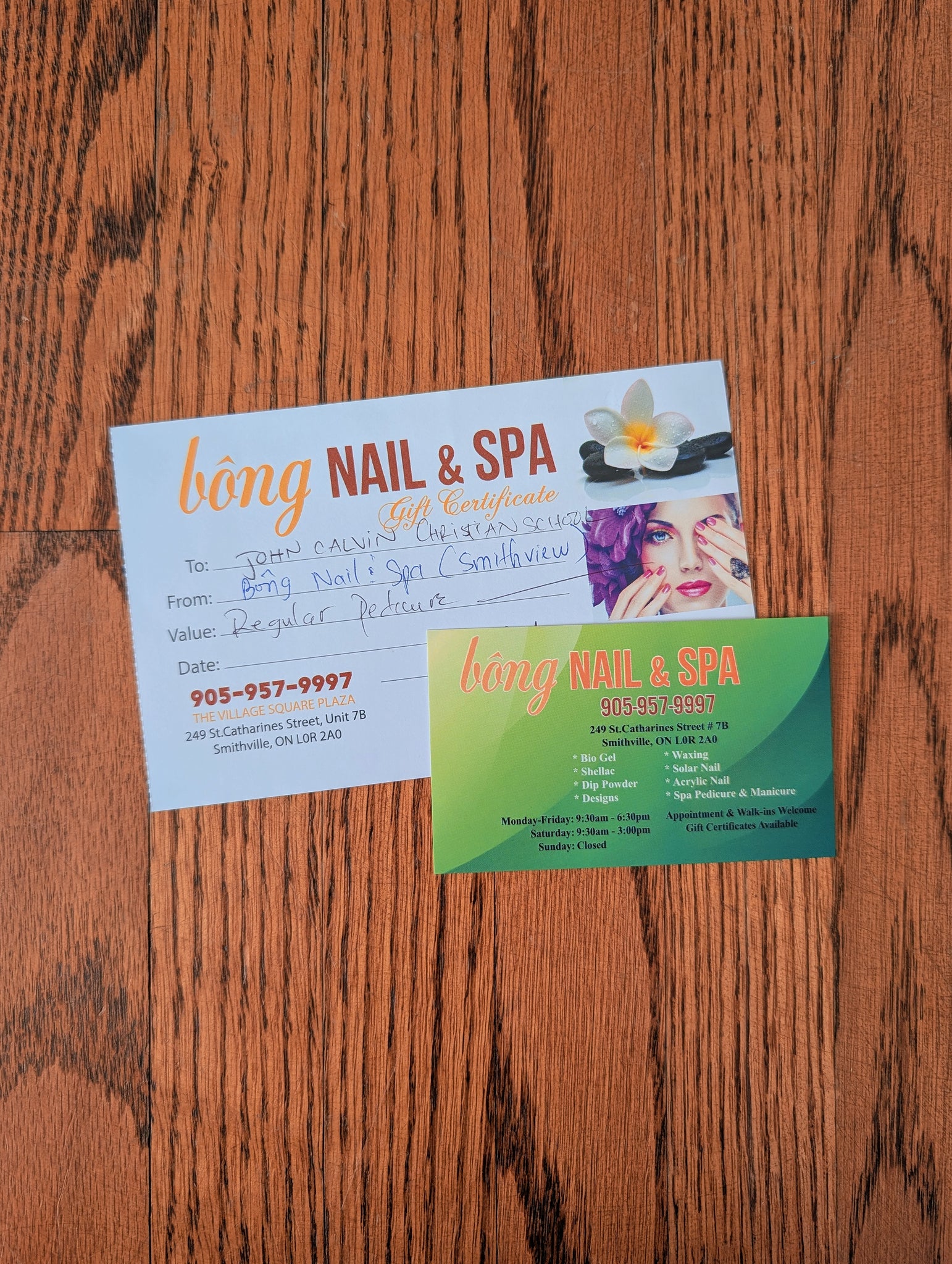 Pedicure Gift Certificate