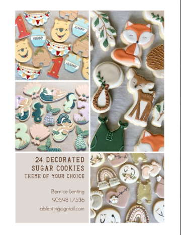 24 Decorated Sugar Cookies
