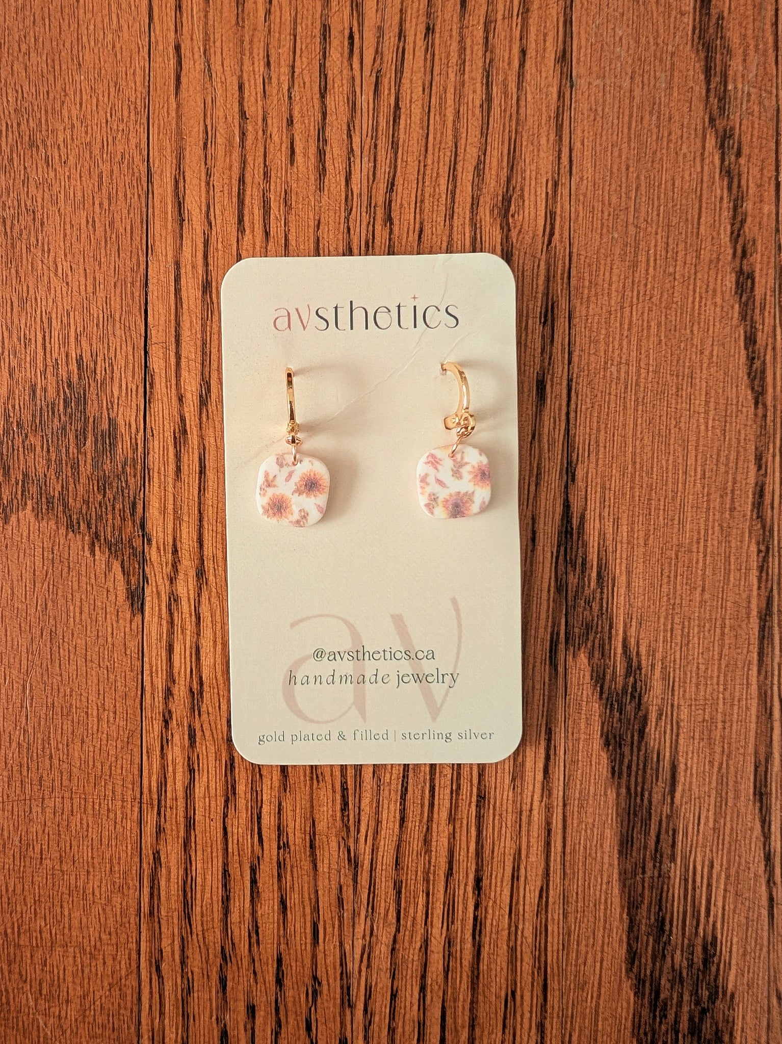 Sunflower Patterned Earrings