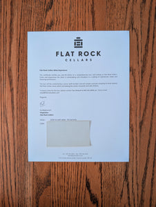 Tour and Taste Certificate for Flat Rock Cellars
