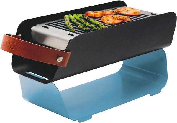 UNA Portable Charcoal Grill (Pastel blue)