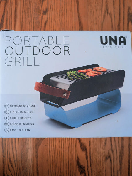UNA Portable Charcoal Grill (Pastel blue)