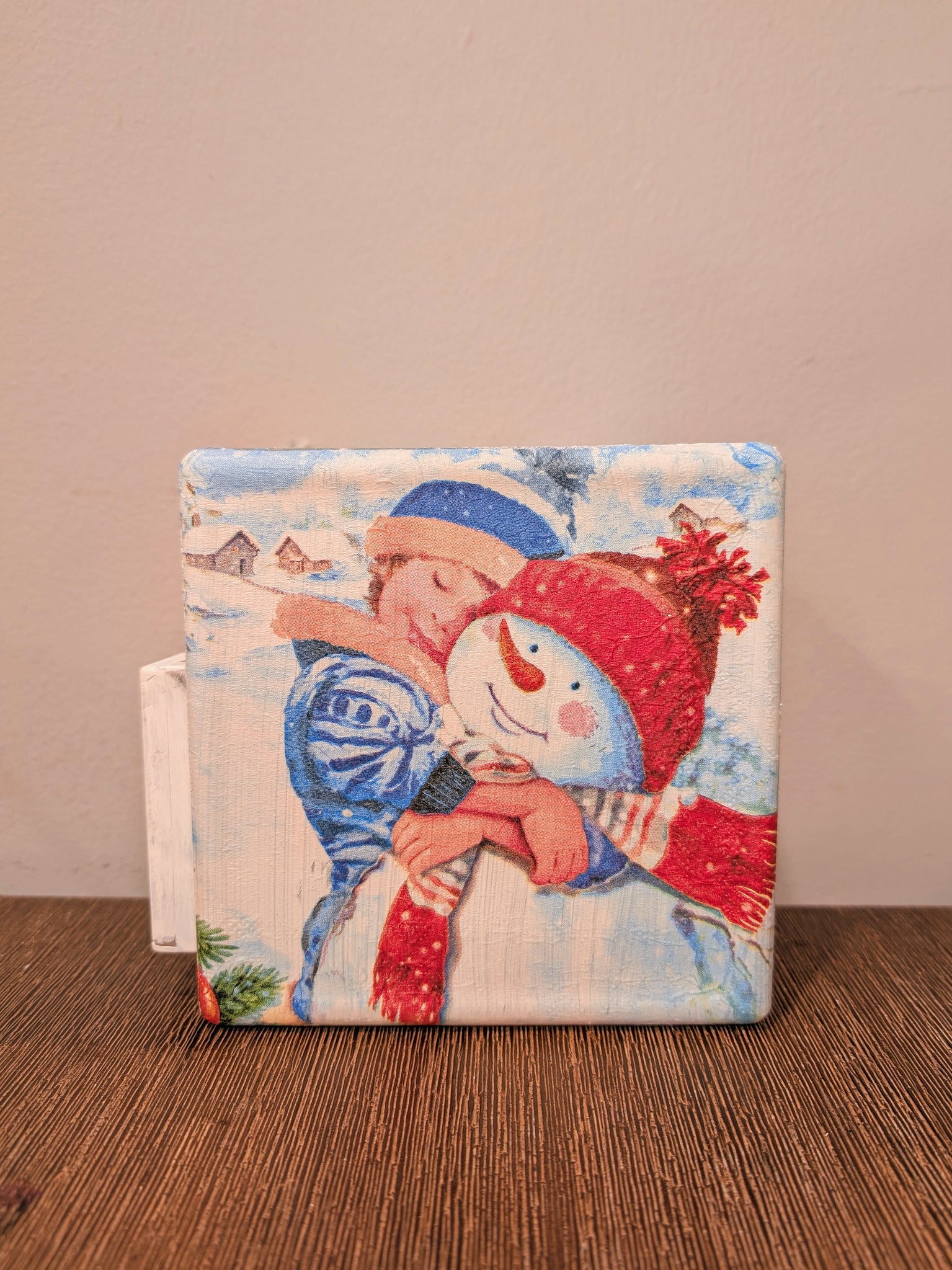 Winter Snowman Decoupage Light