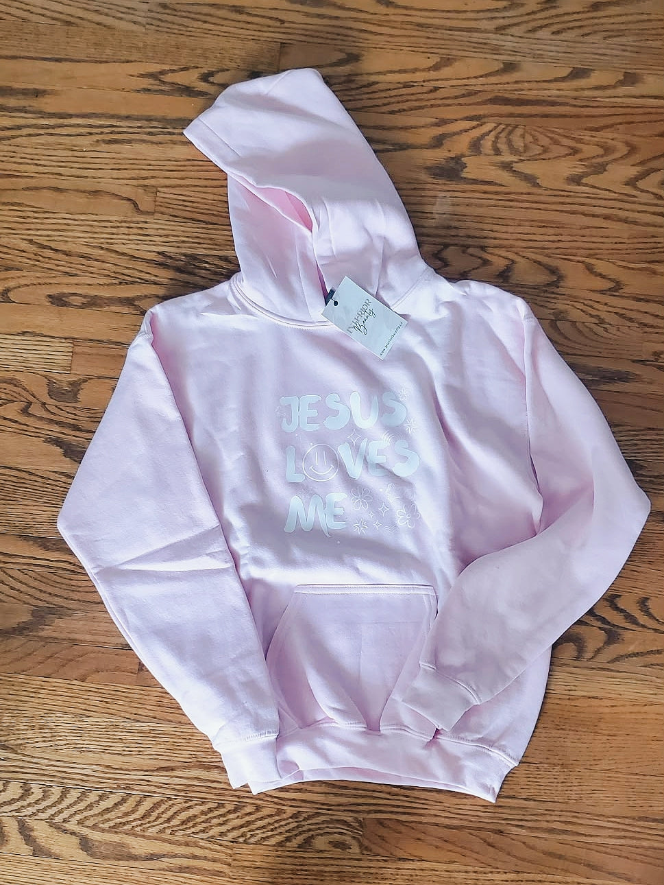 Pink "Jesus Loves Me" Hoodie