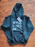 Forest Green "Jesus Loves Me" Hoodie